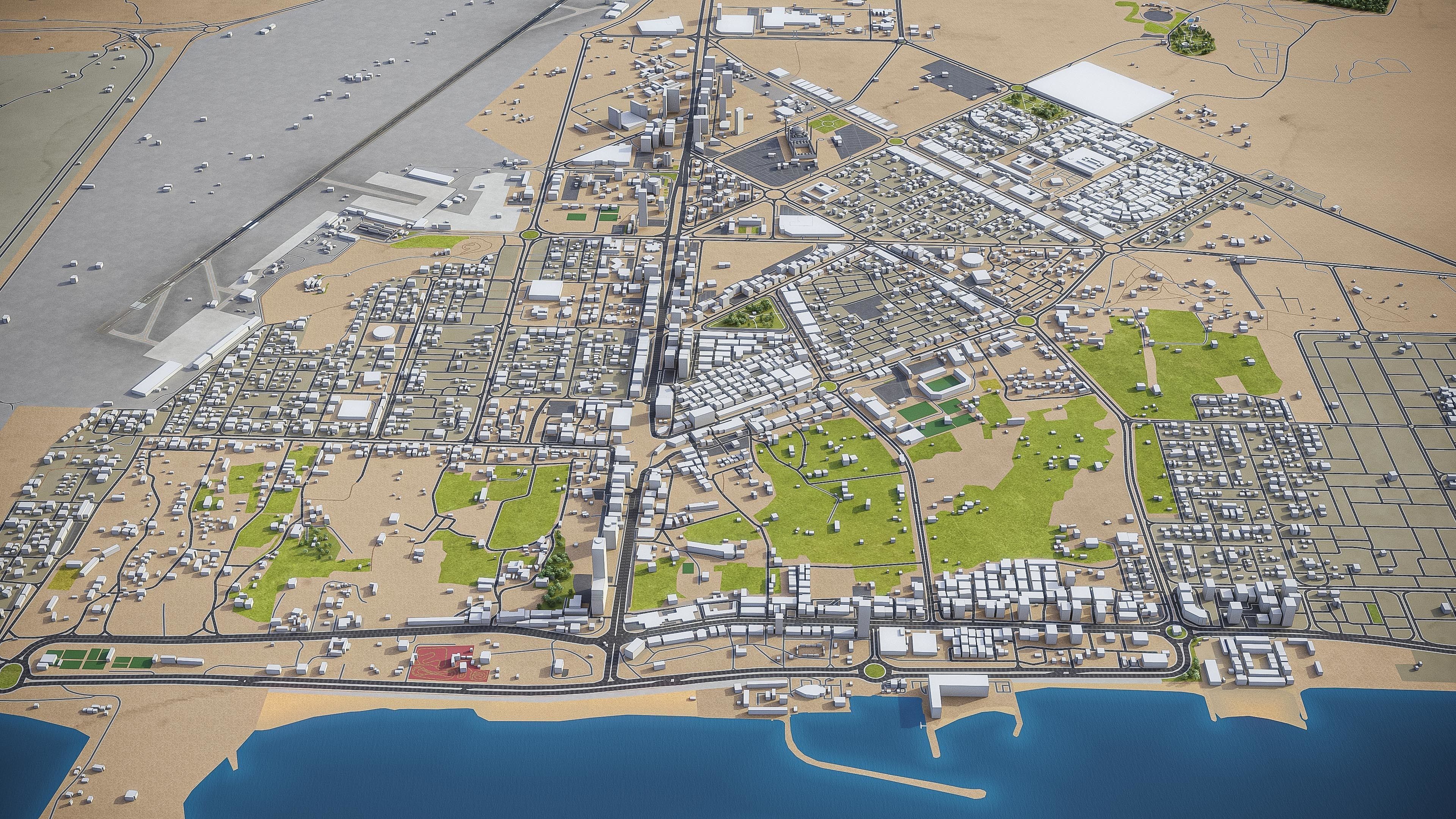 Fujairah Low-poly 3D model_4