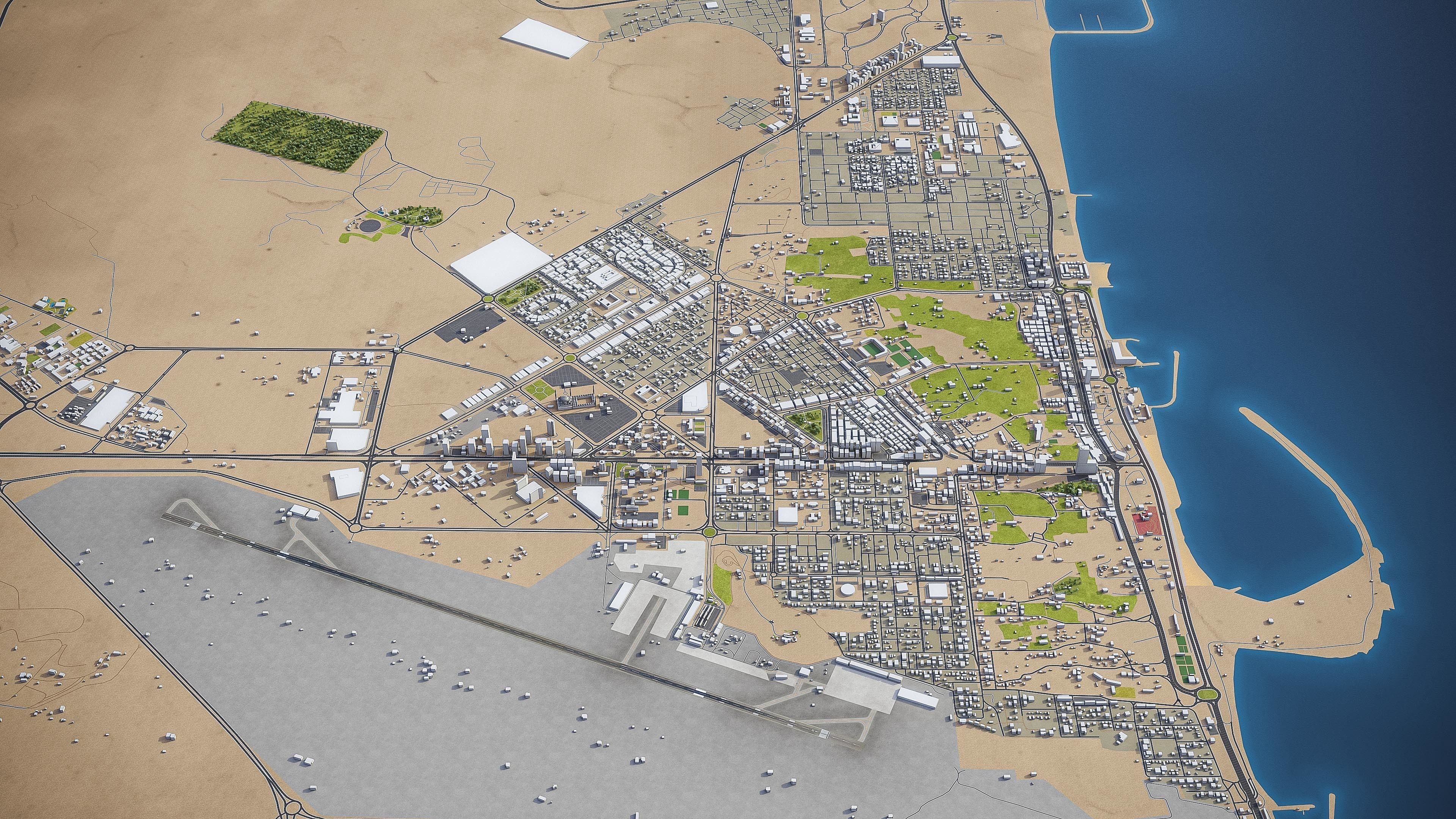 Fujairah Low-poly 3D model_3