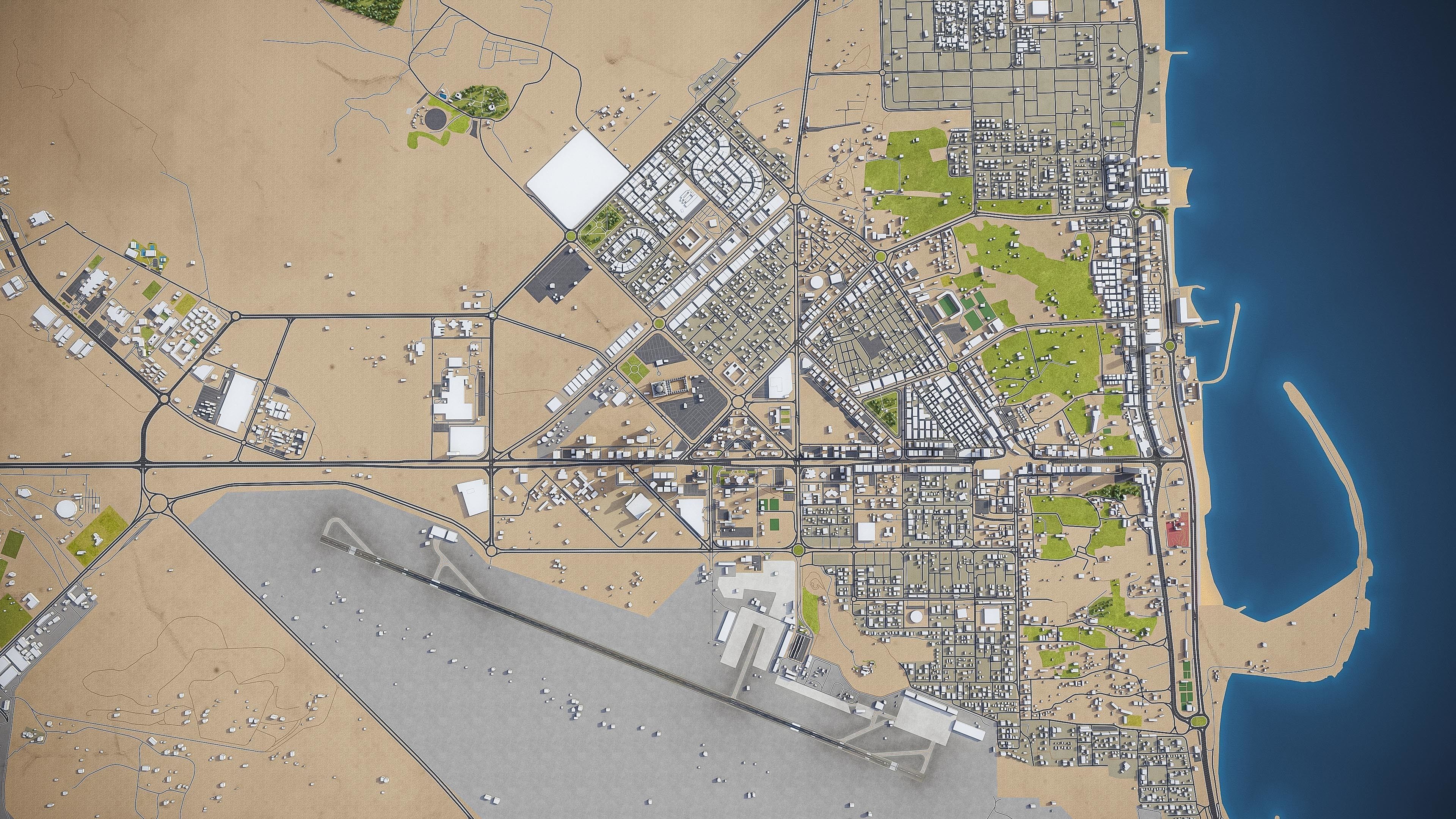 Fujairah Low-poly 3D model_8