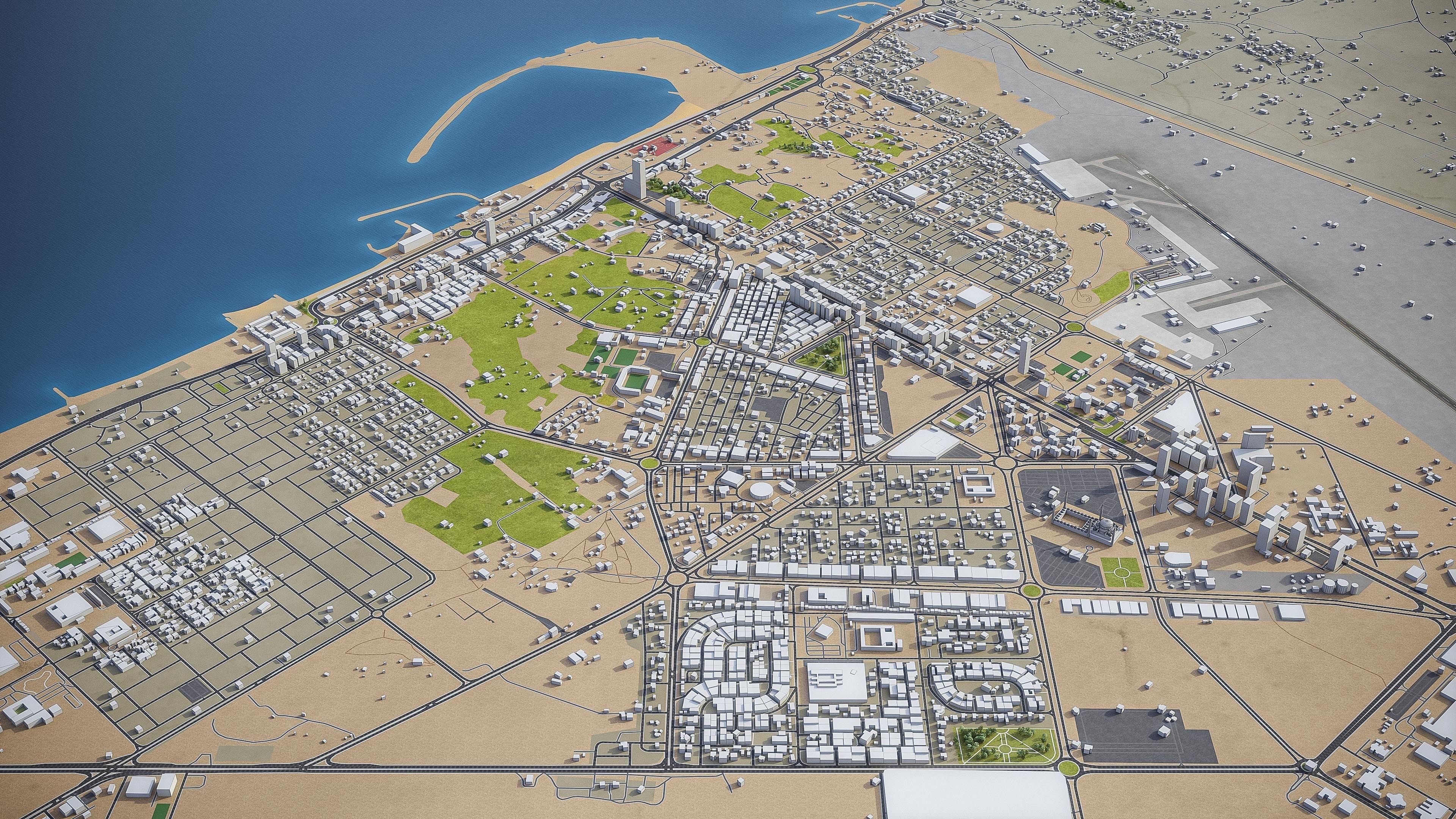 Fujairah Low-poly 3D model_7