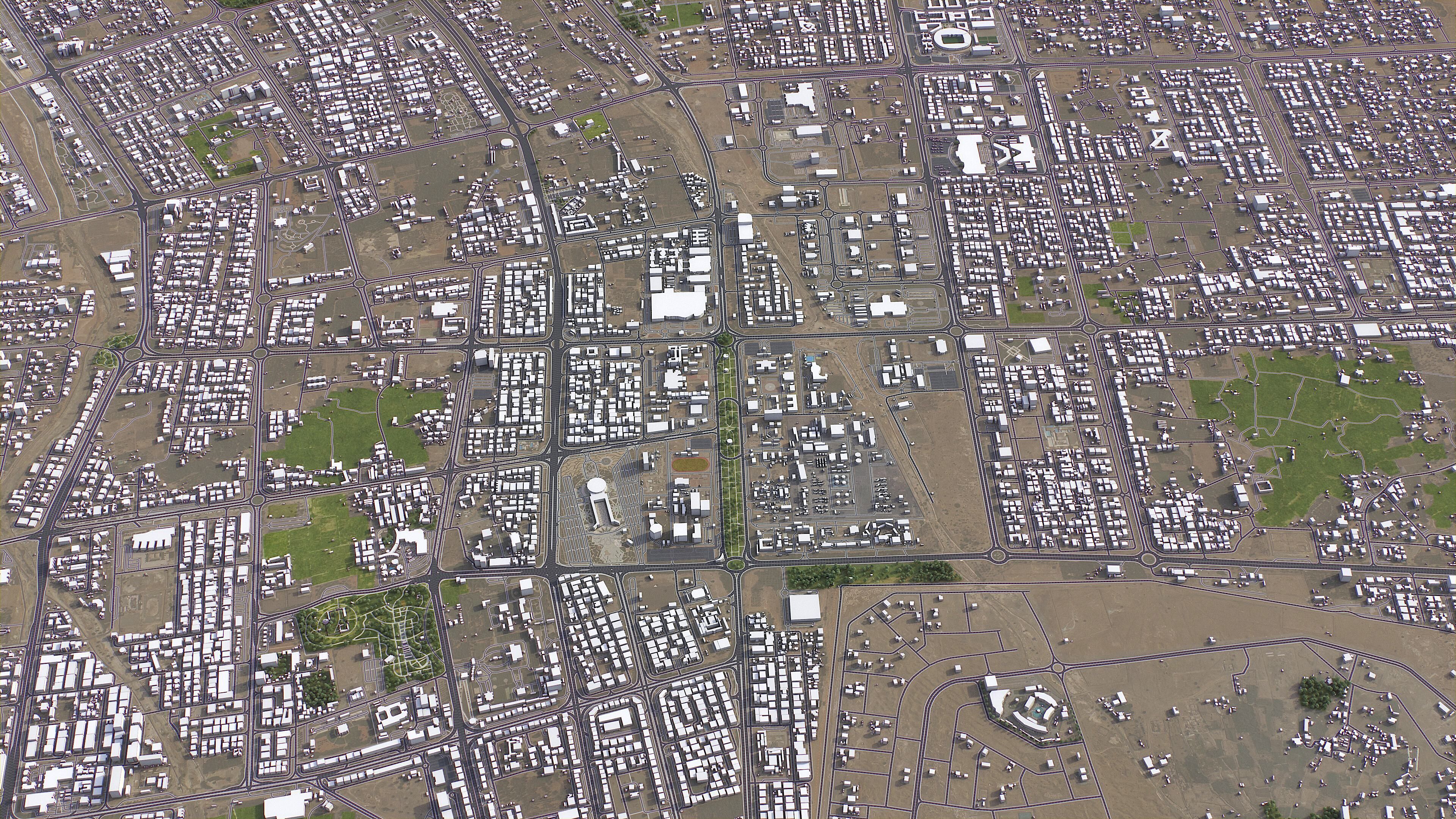 Al Ain - 3D City Model Low-poly 3D model_4