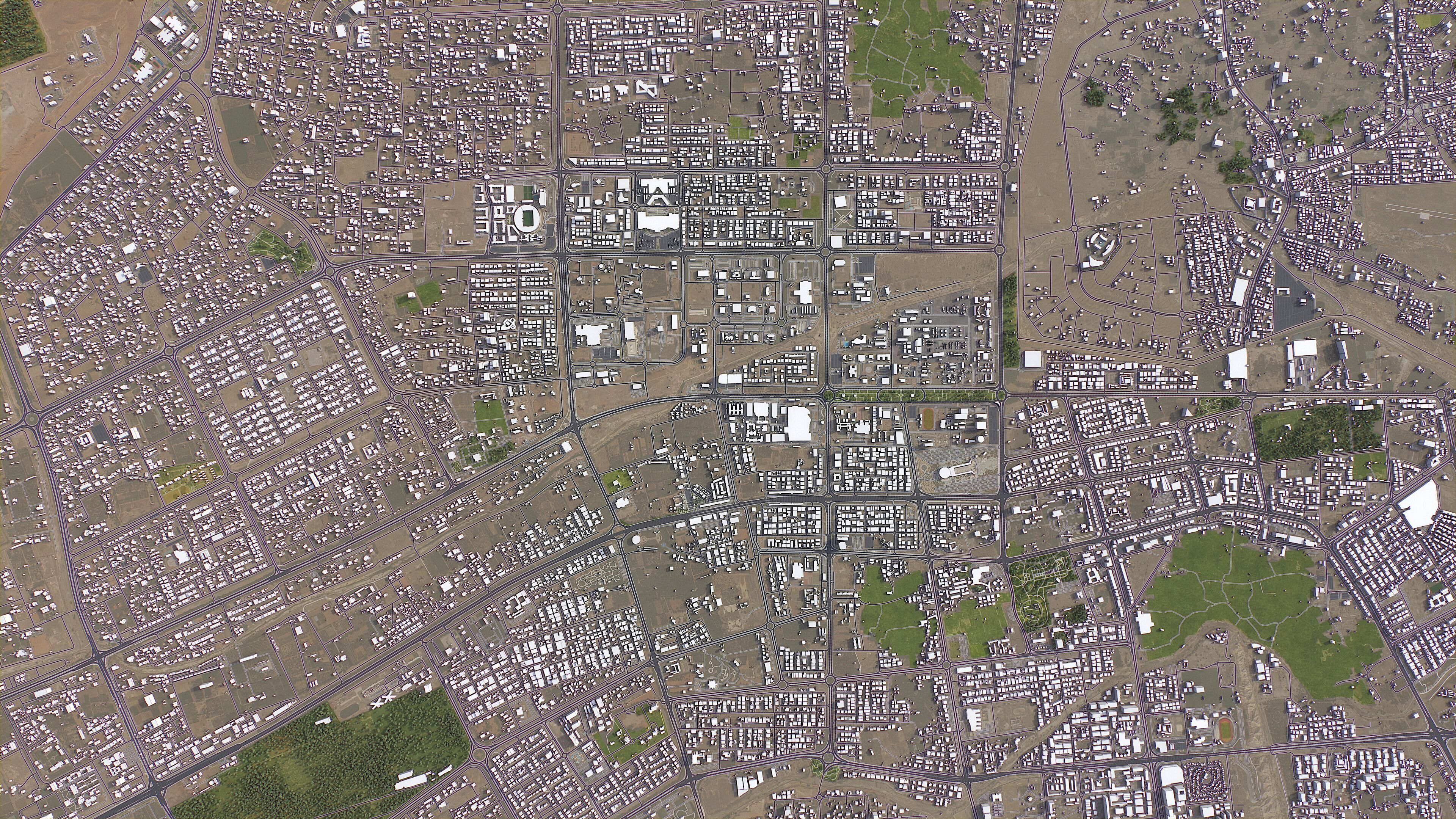 Al Ain - 3D City Model Low-poly 3D model_12