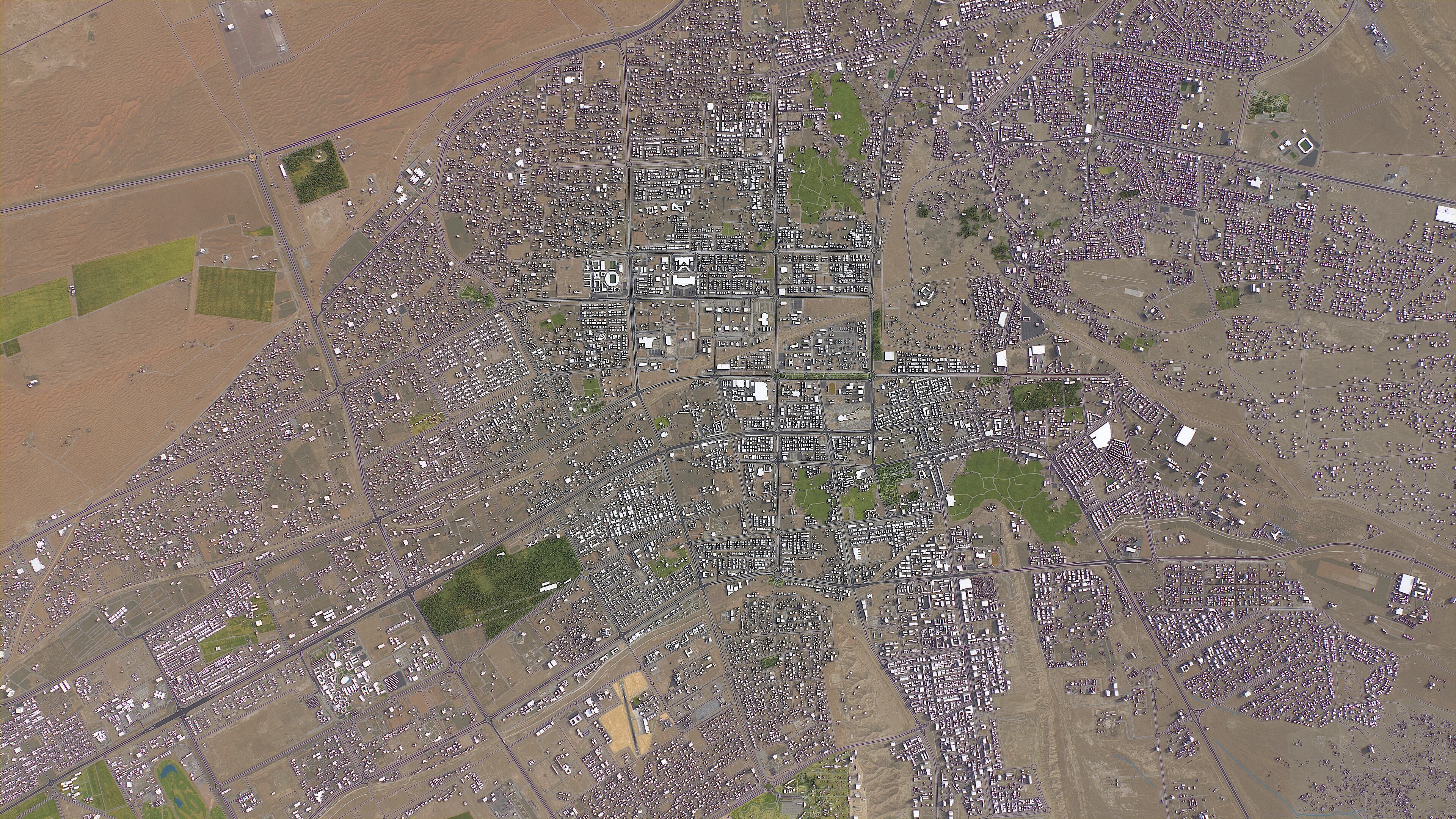 Al Ain - 3D City Model Low-poly 3D model_13