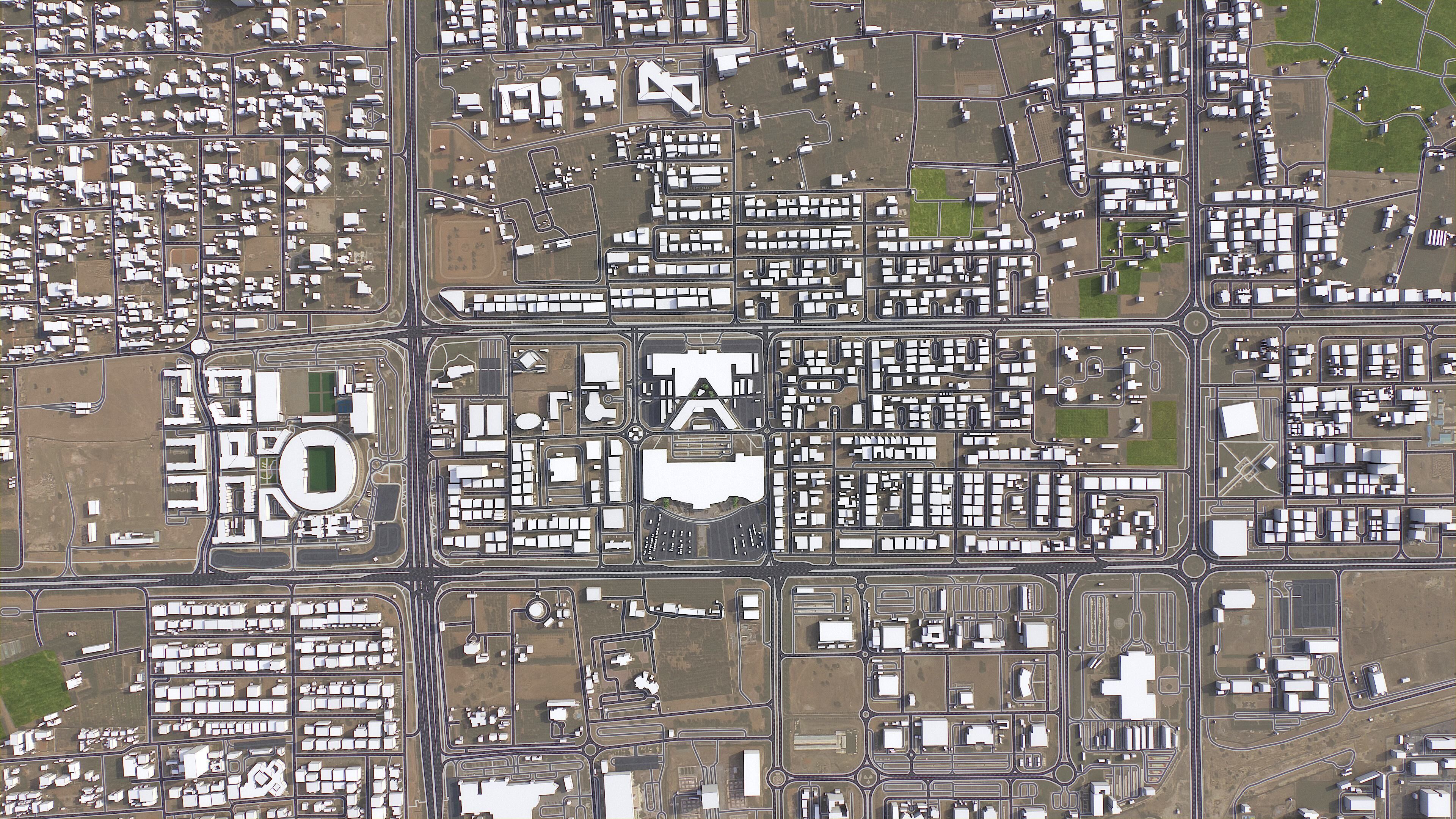 Al Ain - 3D City Model Low-poly 3D model_10