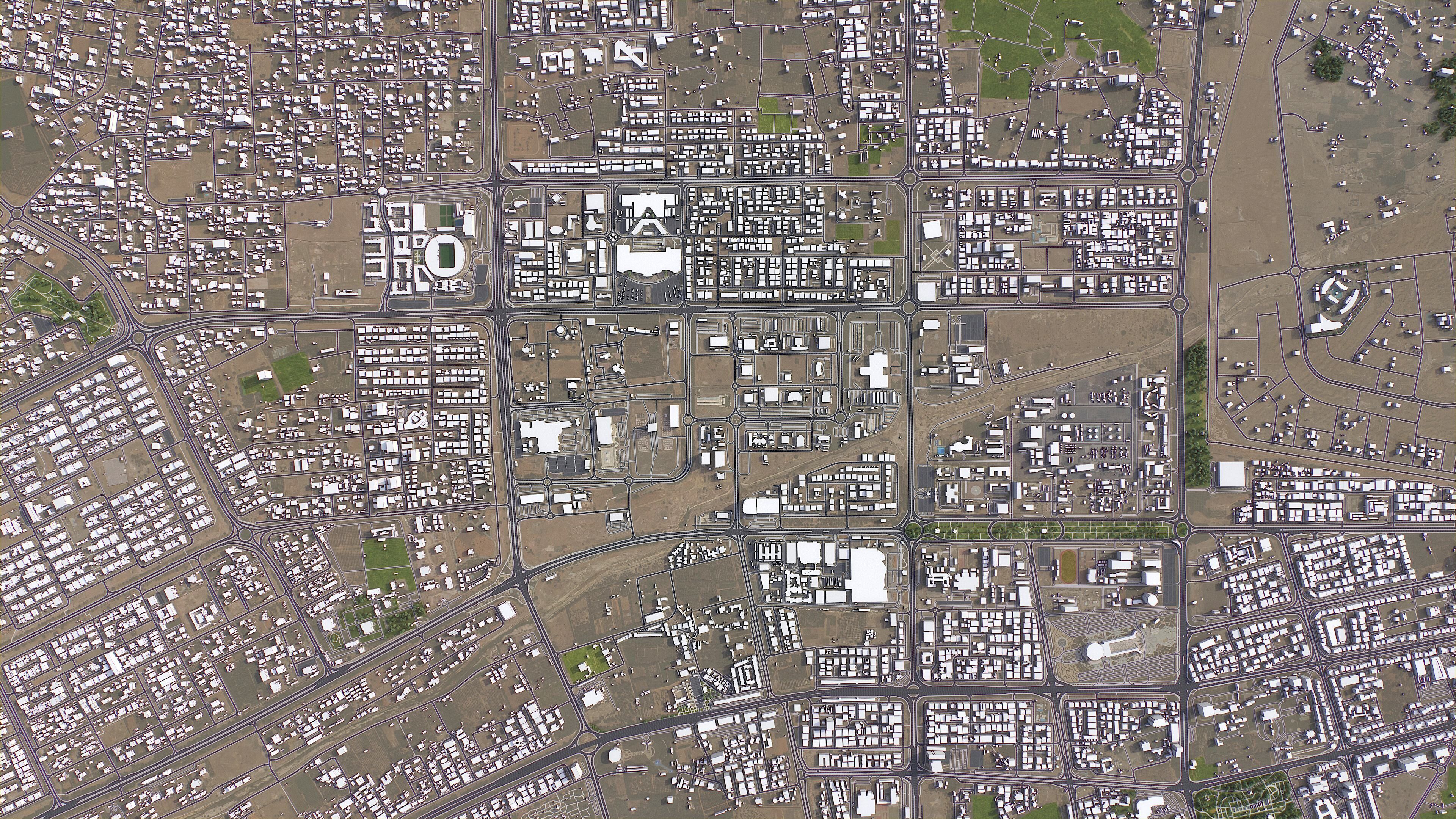 Al Ain - 3D City Model Low-poly 3D model_11