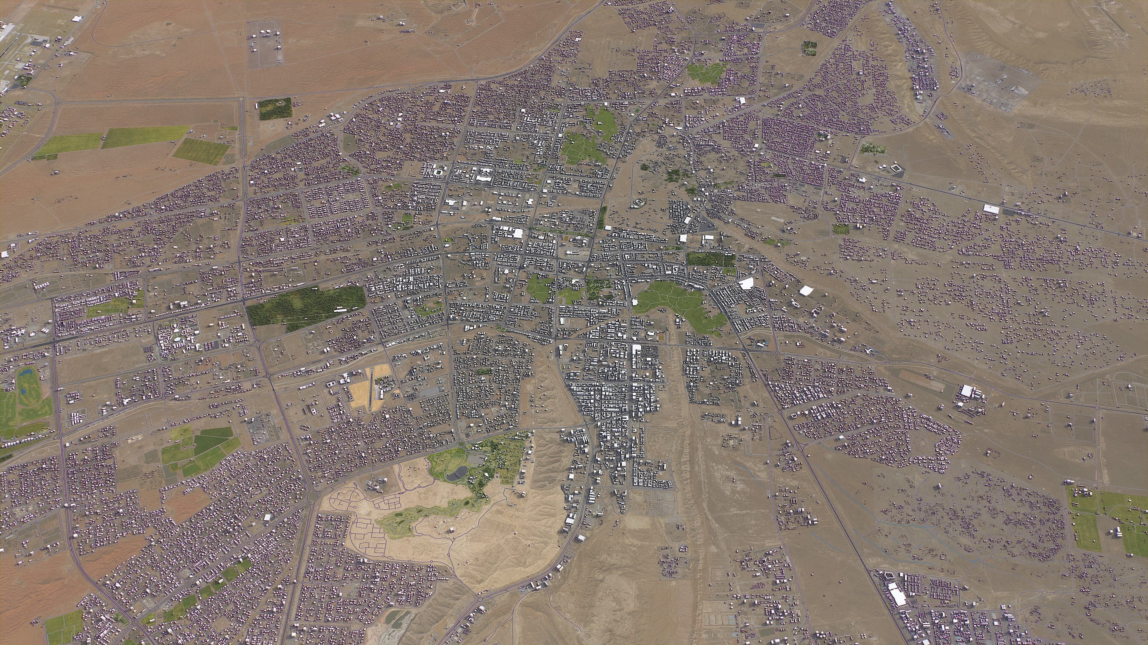 Al Ain - 3D City Model Low-poly 3D model_6