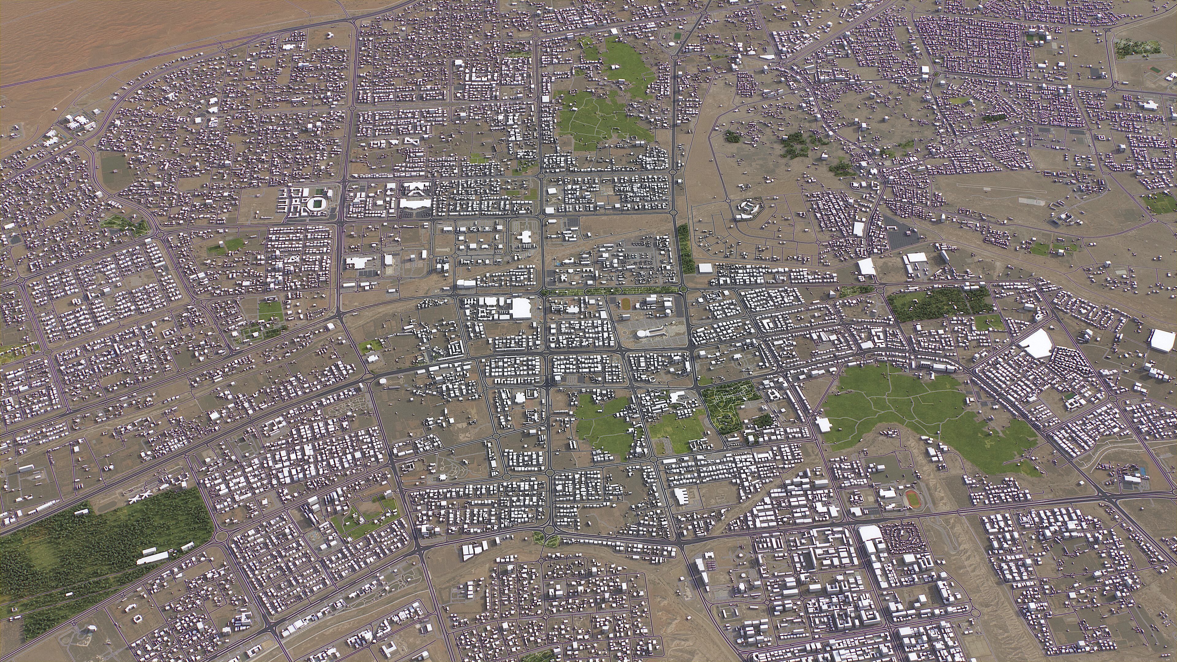 Al Ain - 3D City Model Low-poly 3D model_5