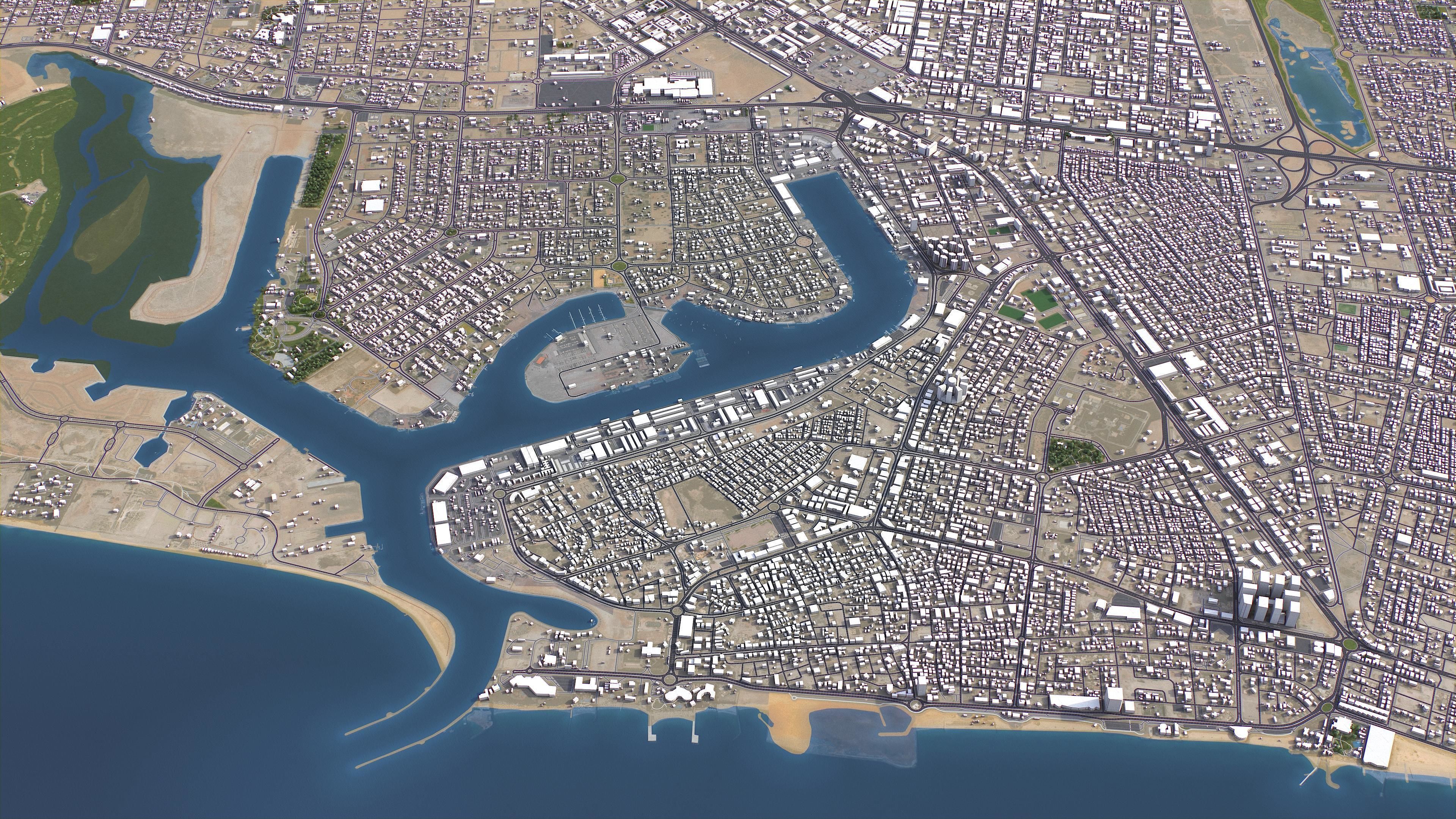 Ajman Low-poly 3D model_4