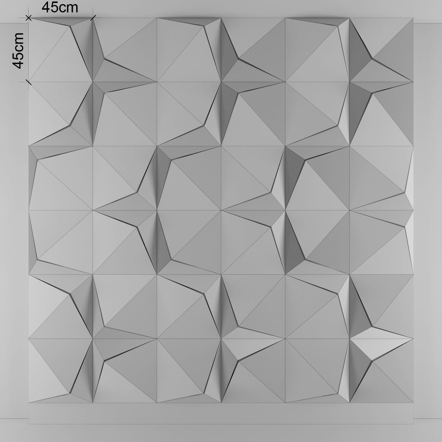 3d panel 08 Low-poly 3D model_4