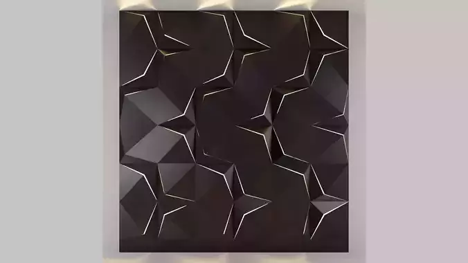 3d panel 08 Low-poly 3D model