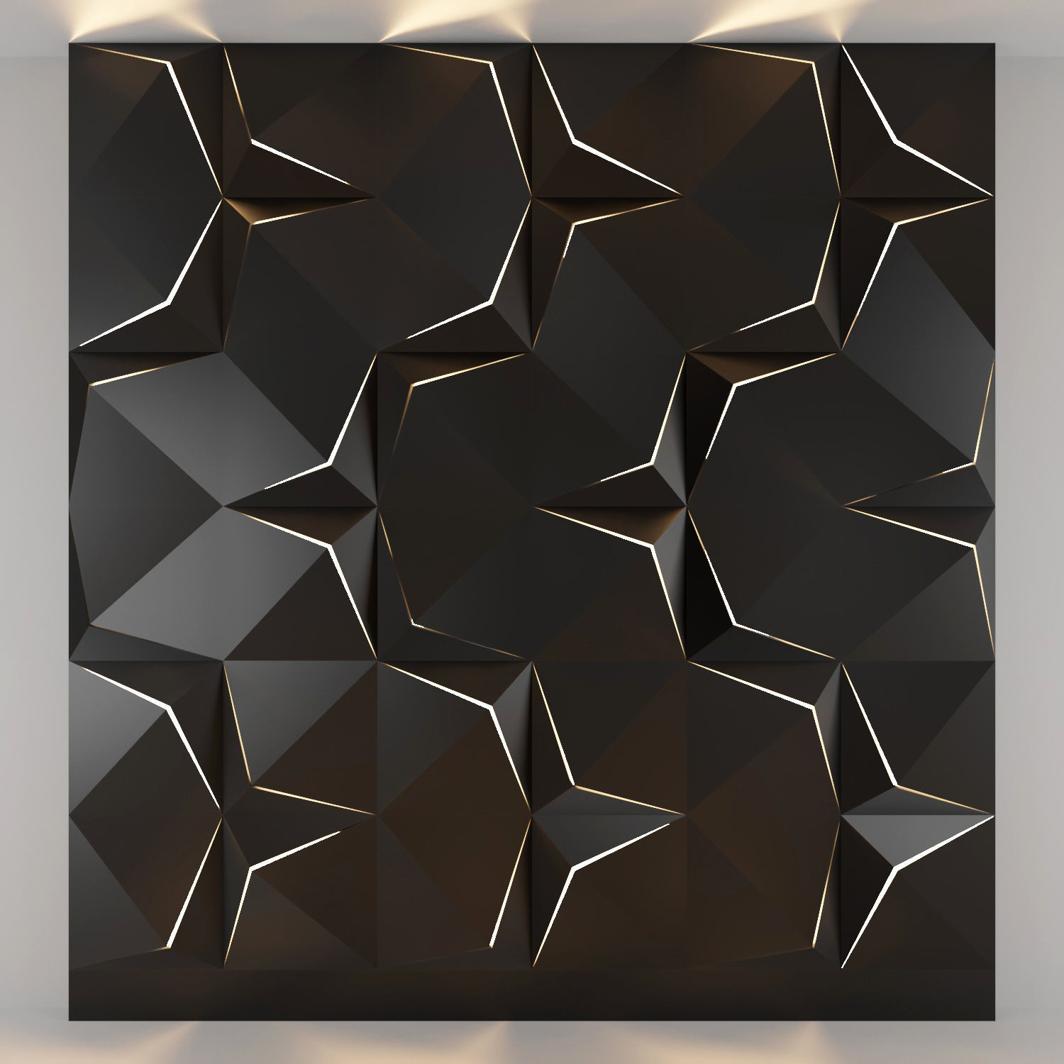 3d panel 08 Low-poly 3D model_2