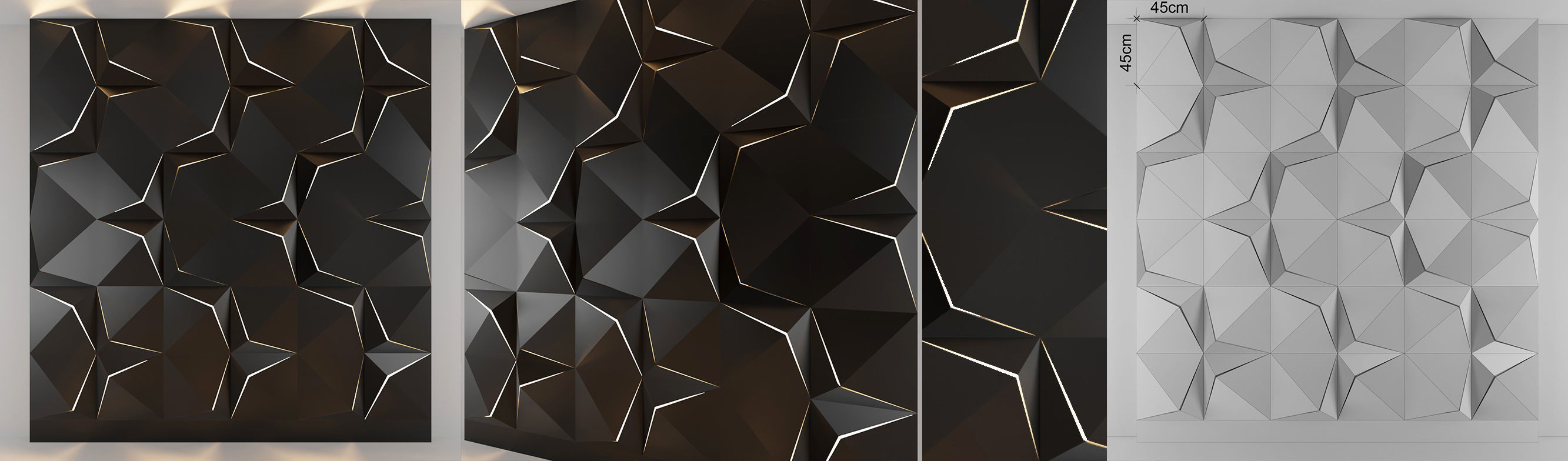 3d panel 08 Low-poly 3D model_1