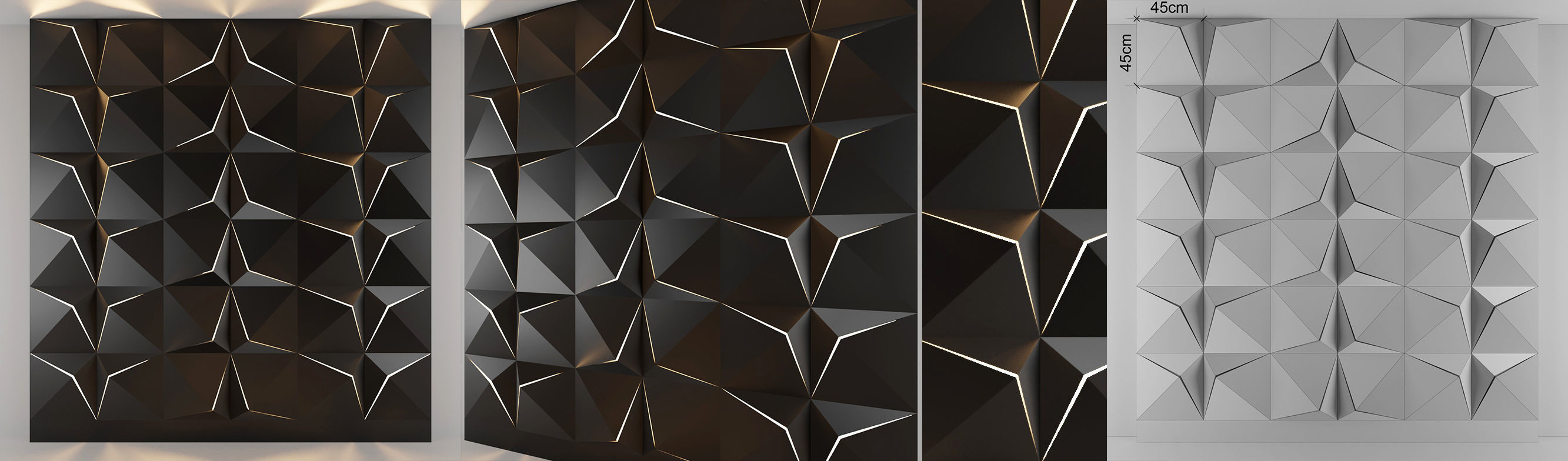 3d panel 09 Low-poly 3D model_1