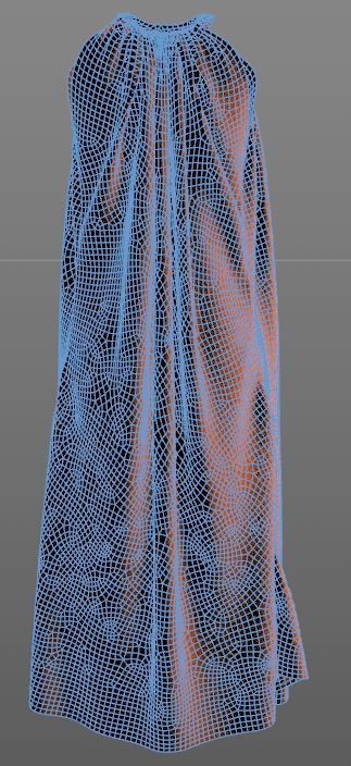 Stylish Designer Women Tent Dress 3D model 3D model_11