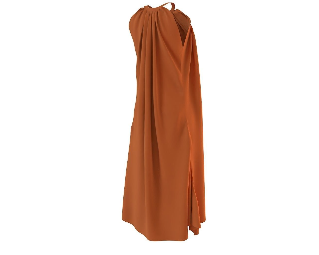 Stylish Designer Women Tent Dress 3D model 3D model_8