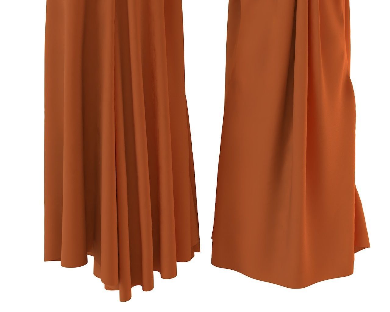 Stylish Designer Women Tent Dress 3D model 3D model_2