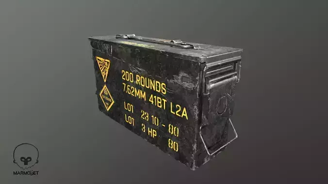 Army Box Low-poly 3D model
