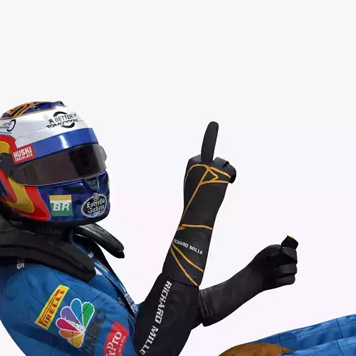 Carlos Sainz 2019 Low-poly 3D model
