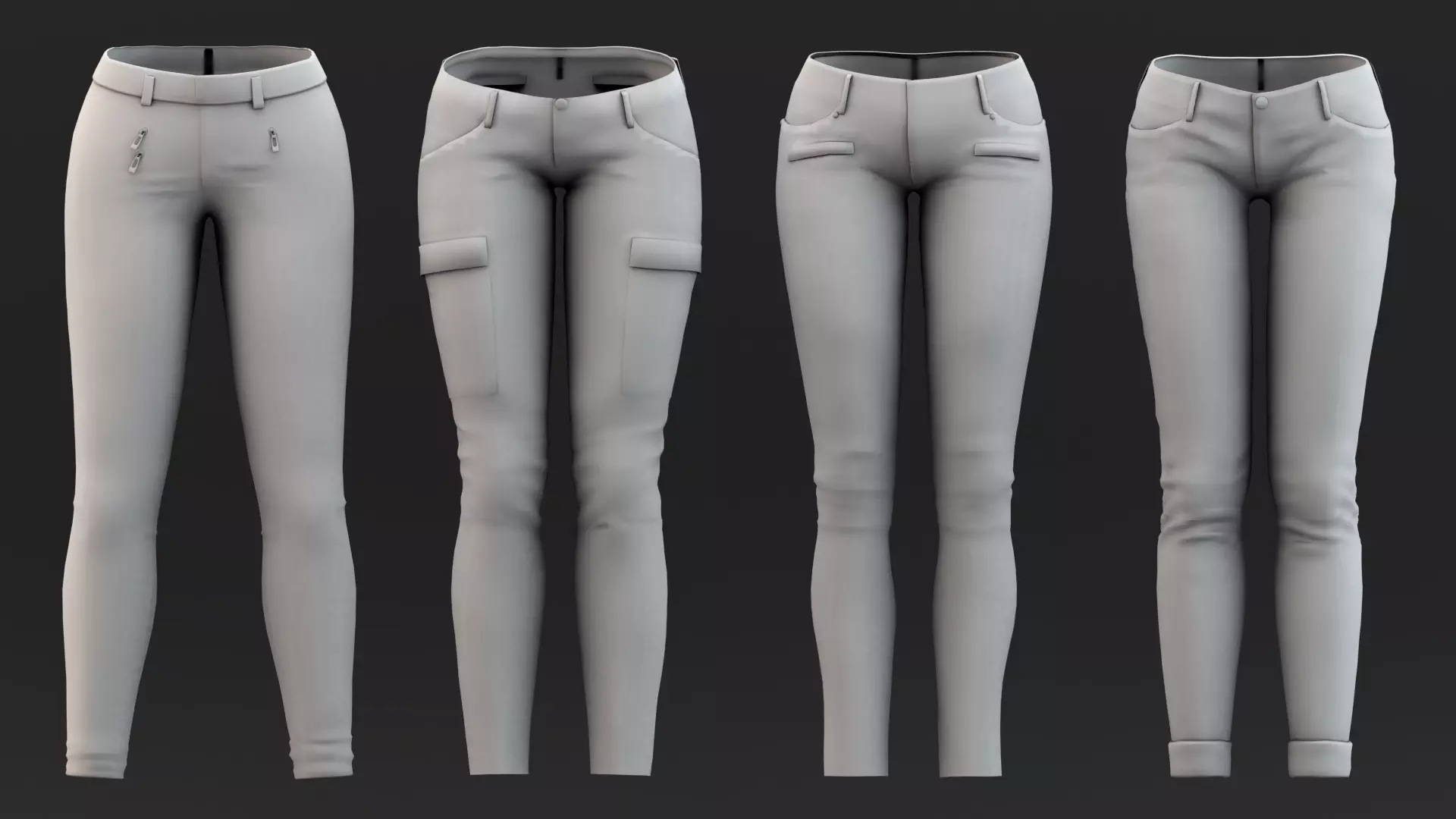 Pants Pack 01 3D model