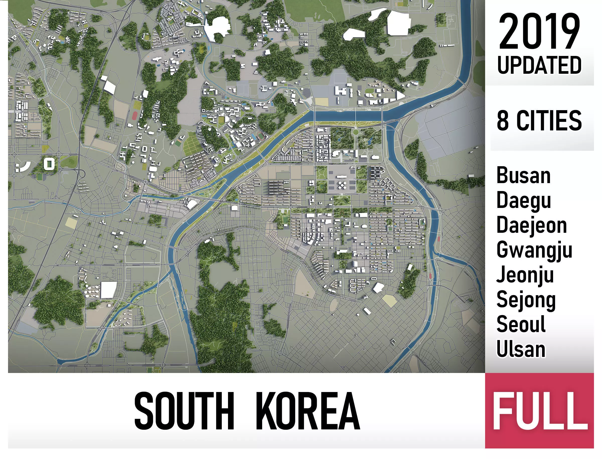 South Korea - all cities 3D Model Collection_0
