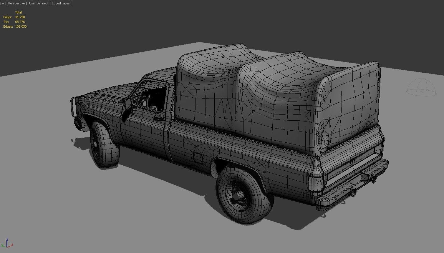 American military truck Low-poly 3D model_21