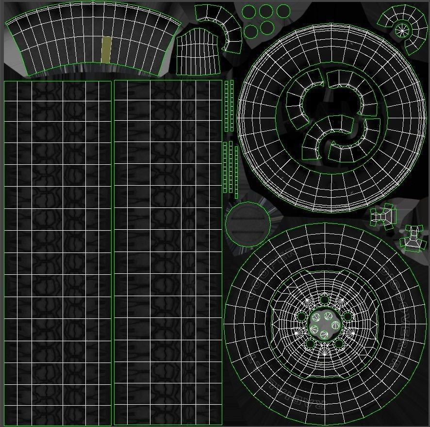 American military truck Low-poly 3D model_28