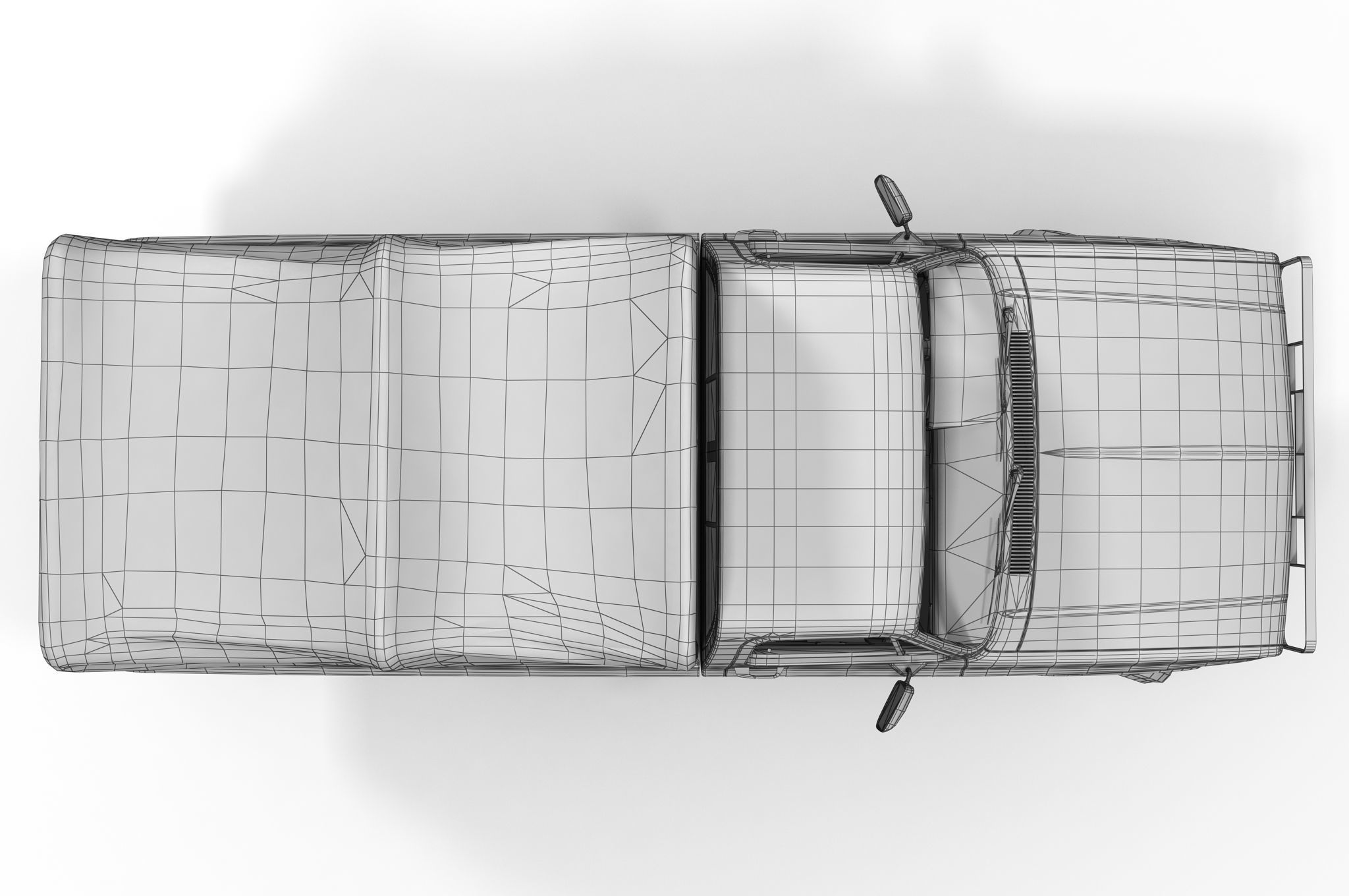 American military truck Low-poly 3D model_16