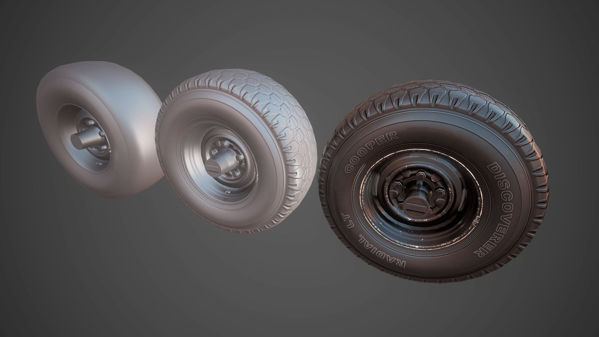 American military truck Low-poly 3D model_24