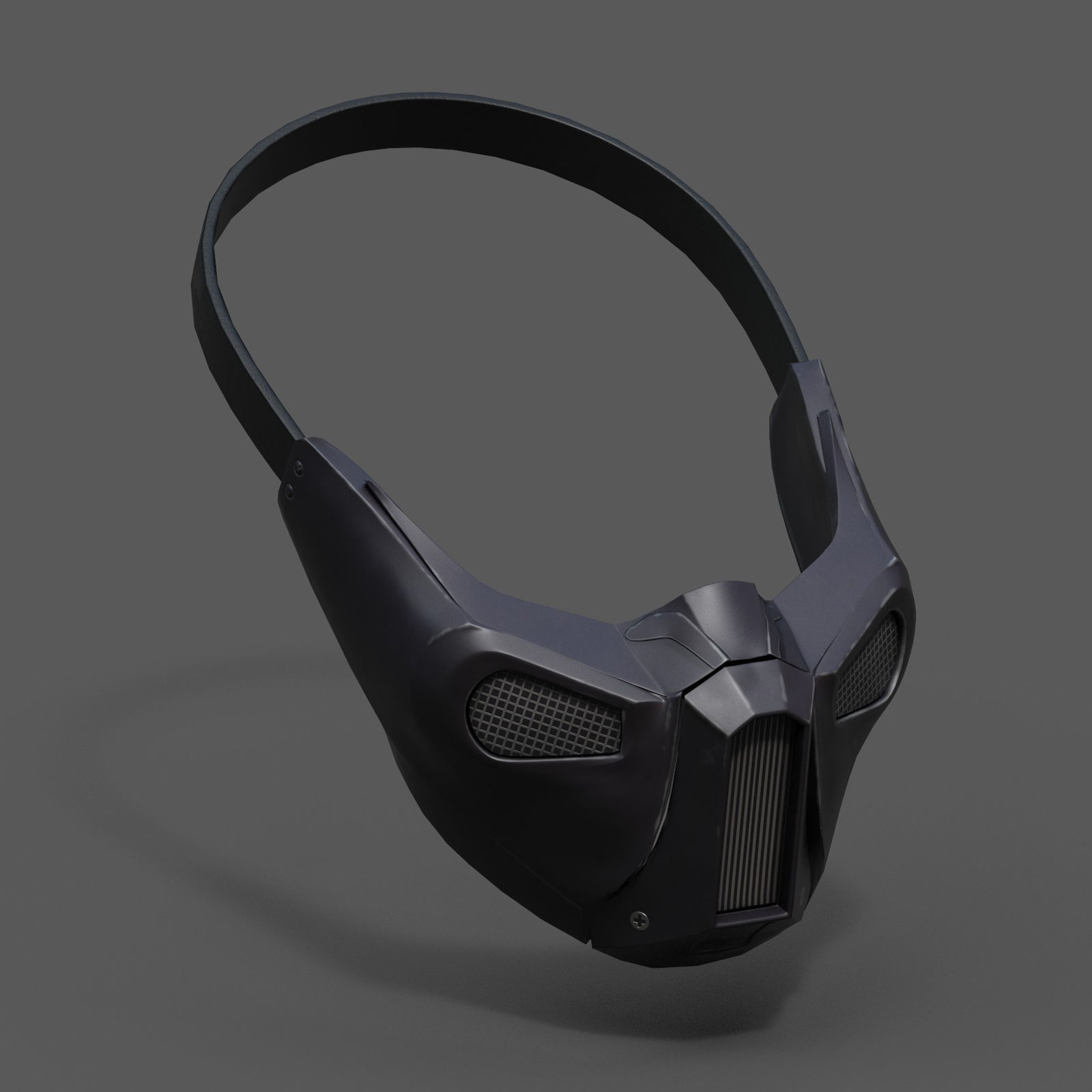 Gas mask helmet protection pollution scifi fantasy  Low-poly 3D model_3