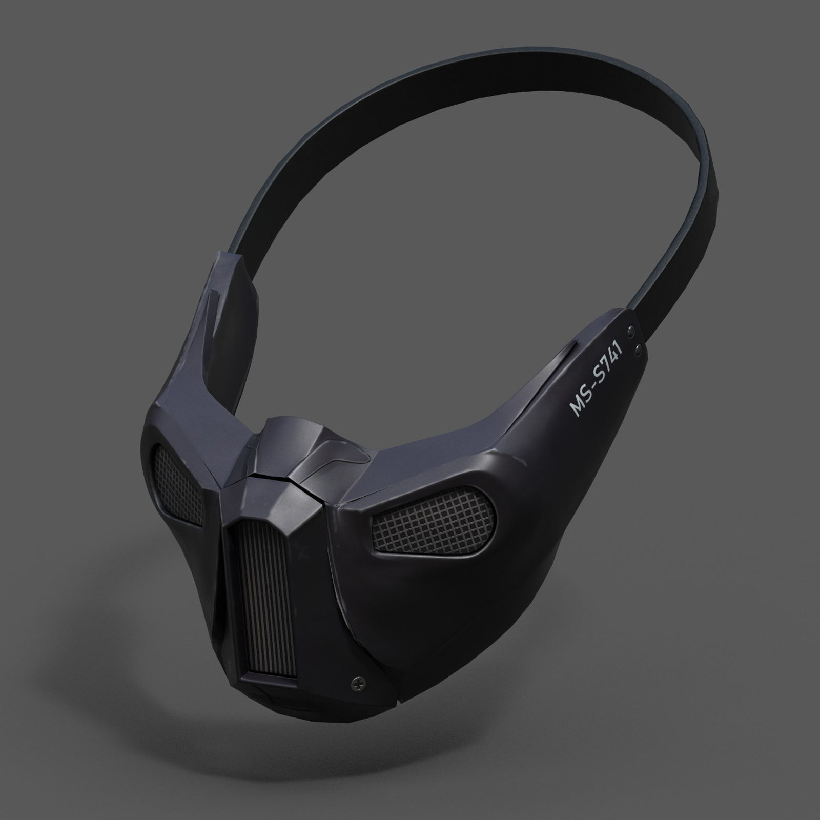 Gas mask helmet protection pollution scifi fantasy  Low-poly 3D model_1