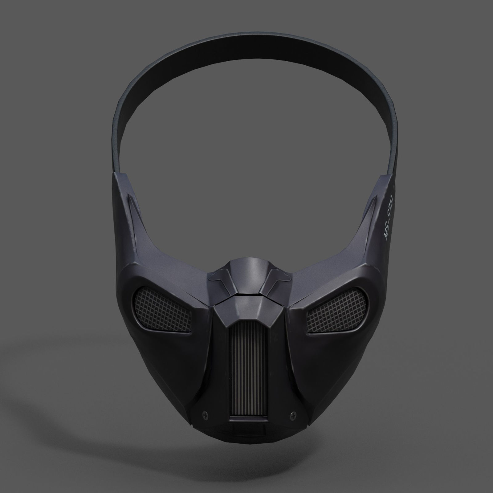 Gas mask helmet protection pollution scifi fantasy  Low-poly 3D model_2