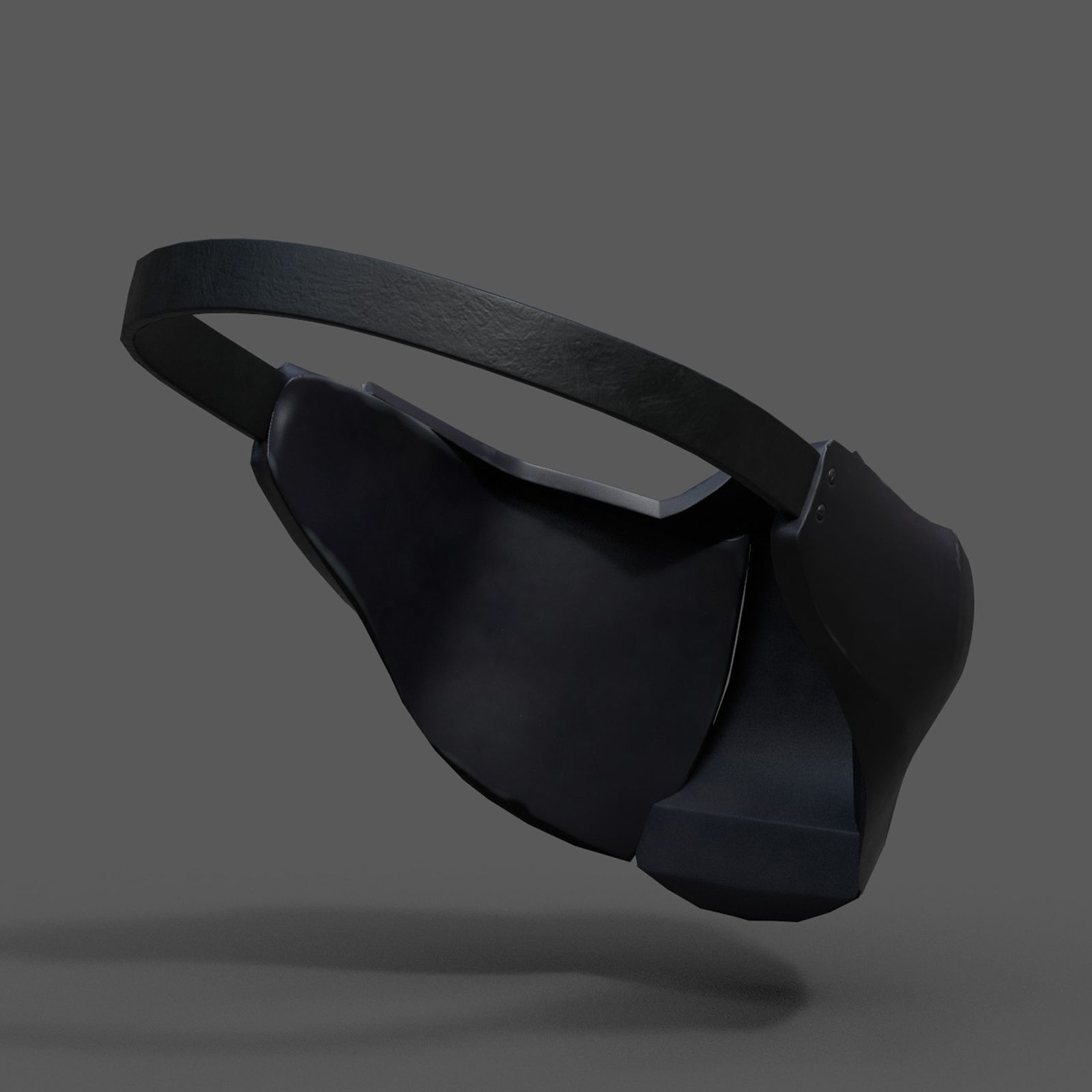 Gas mask helmet protection pollution scifi fantasy  Low-poly 3D model_5