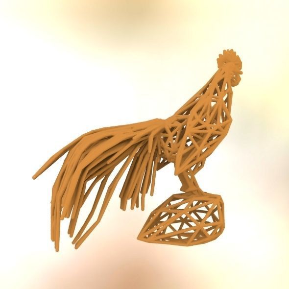 Longcrower wooden rooster 3D print model_15