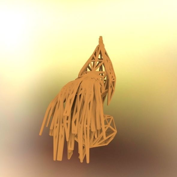 Longcrower wooden rooster 3D print model_19