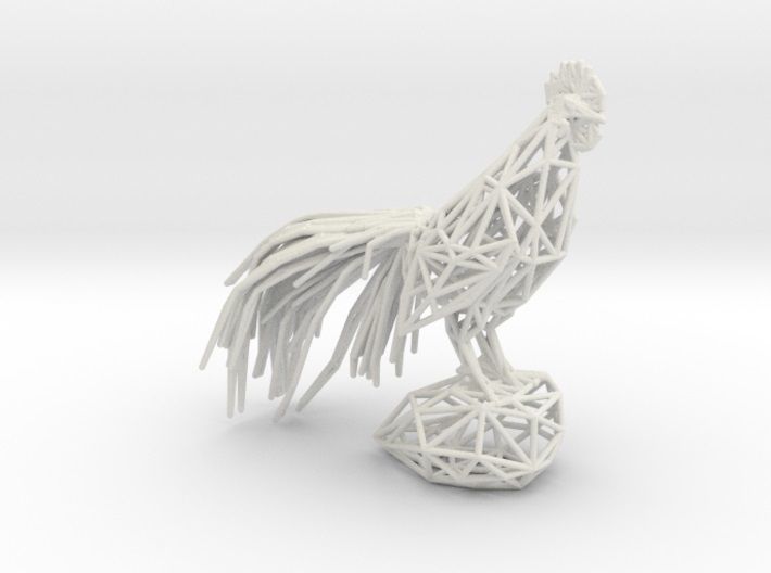 Longcrower wooden rooster 3D print model_32