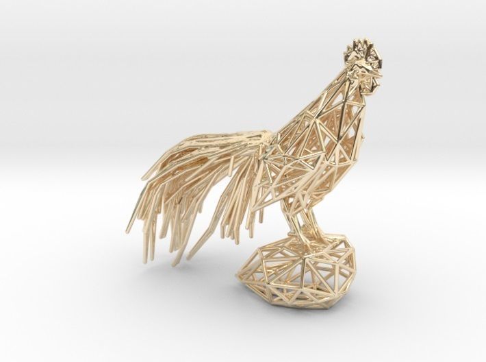 Longcrower wooden rooster 3D print model_40