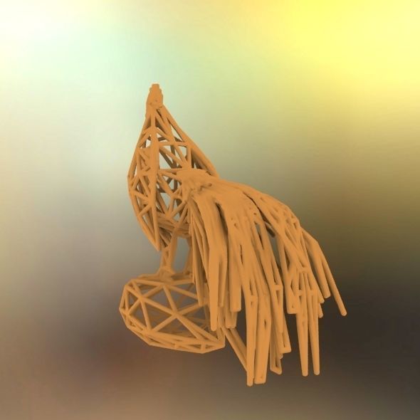 Longcrower wooden rooster 3D print model_22