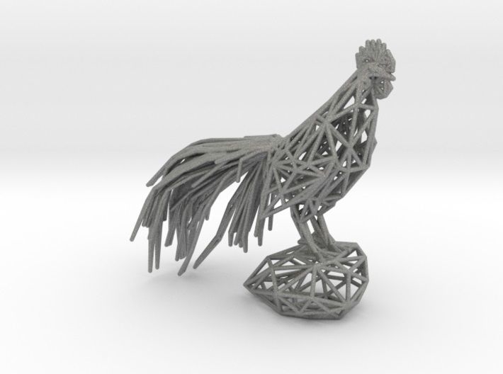 Longcrower wooden rooster 3D print model_33