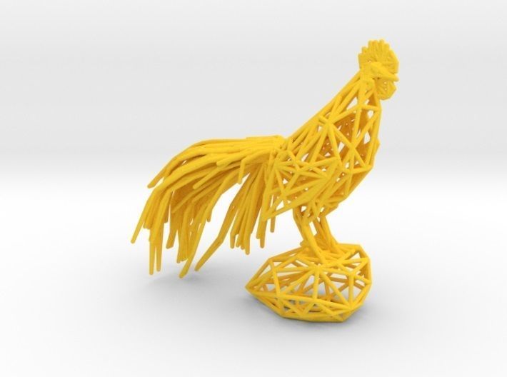 Longcrower wooden rooster 3D print model_36