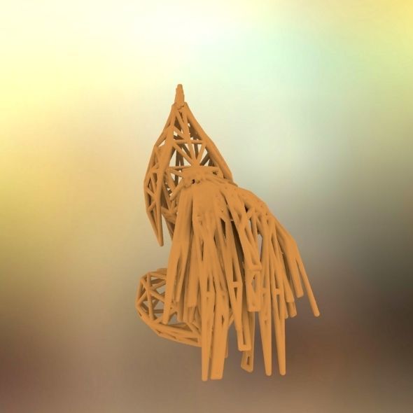 Longcrower wooden rooster 3D print model_21