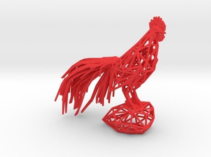 Longcrower wooden rooster 3D print model_34