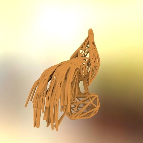 Longcrower wooden rooster 3D print model_18