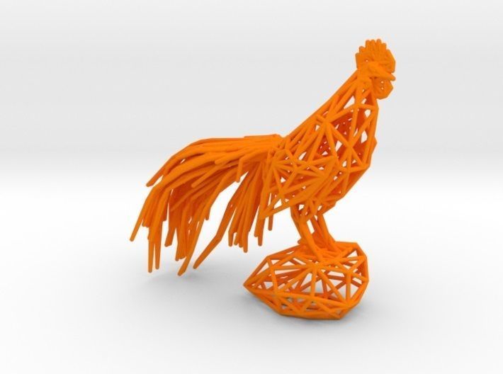 Longcrower wooden rooster 3D print model_38