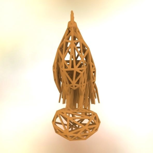 Longcrower wooden rooster 3D print model_8