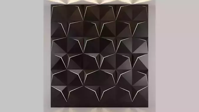 3d panel 12 Low-poly 3D model