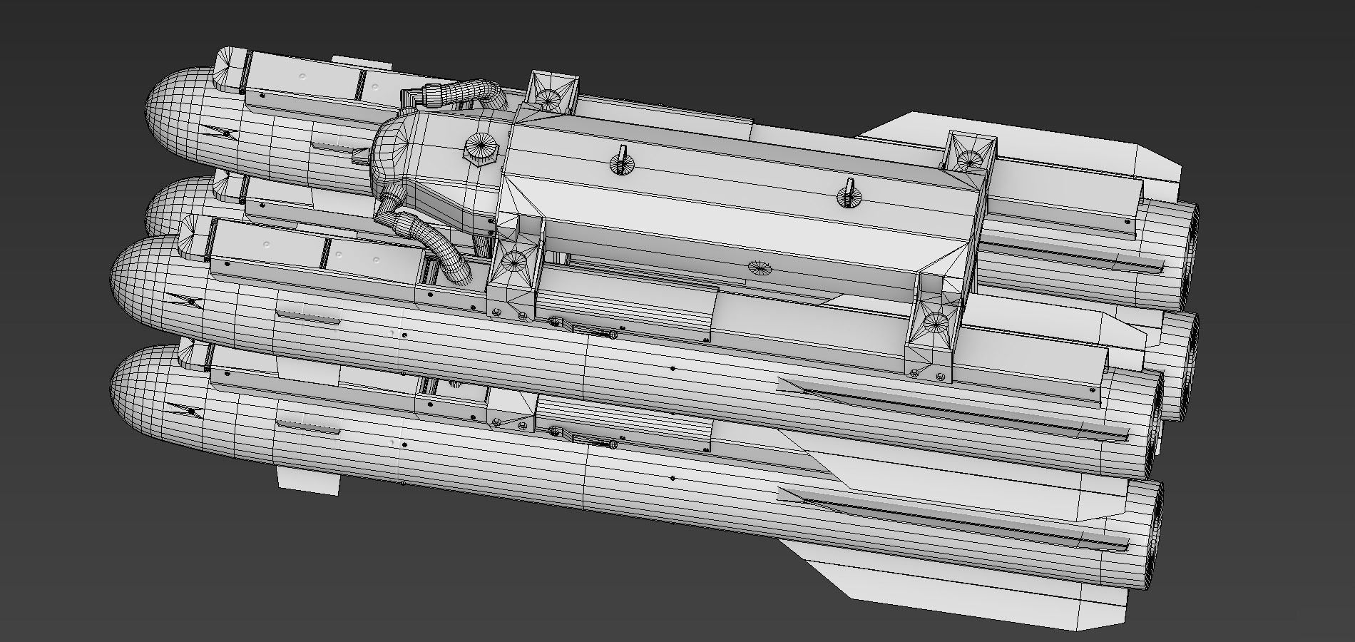 Hellfire Missile Launcher Low-poly 3D model_8
