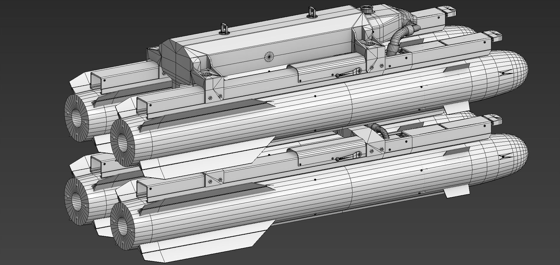Hellfire Missile Launcher Low-poly 3D model_9