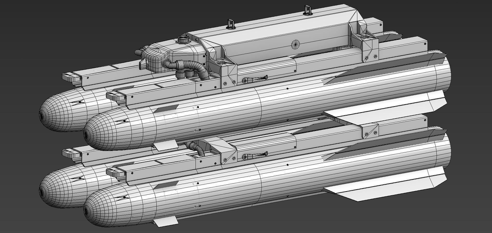 Hellfire Missile Launcher Low-poly 3D model_7