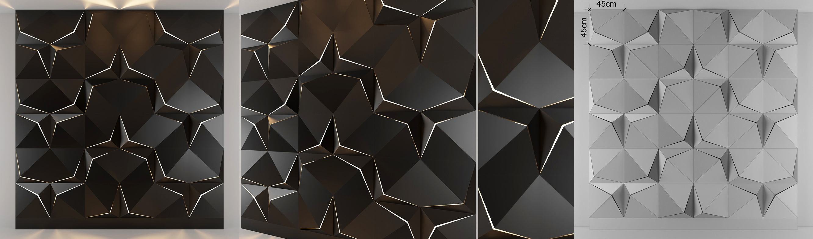 3d panel 13 Low-poly 3D model_1