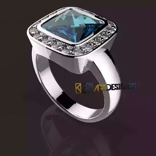 Anello Brio       ring precious stones 3D print model